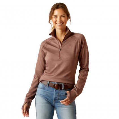 Ariat Ladies Tek Team 1/2 Zip Fleece Twilight Mauve