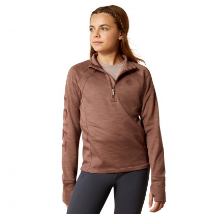 Ariat Junior Tek Team 1/2 Zip Sweatshirt Twilight Mauve