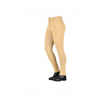 Saxon Warm Up Zip Front Junior Jodhpurs Beige