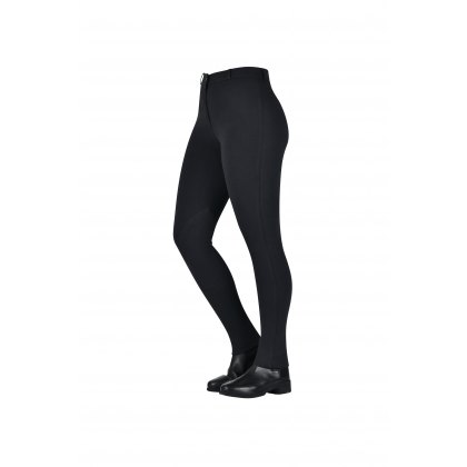 Saxon Warm Up Zip Front Junior Jodhpurs Black