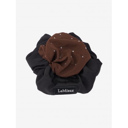 LeMieux Scrunchie With Crystal Hair Net Black  