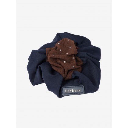 LeMieux Scrunchie With Crystal Hair Net Navy  