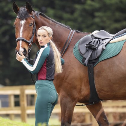 Aubrion Team Winter Long Sleeve Baselayer Young Rider Green