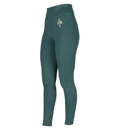 Aubrion Team Winter Riding Tights Young Rider Green