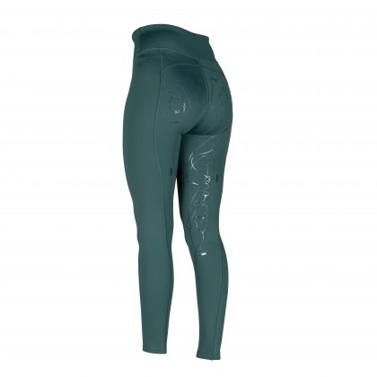 Aubrion Team Winter Riding Tights Young Rider Green