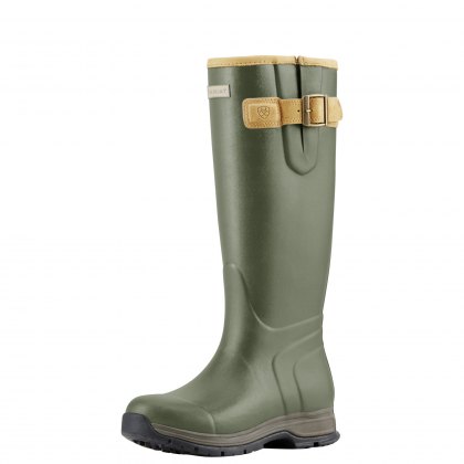 Ariat Womens Burford Waterproof Rubber Boot Olive Green
