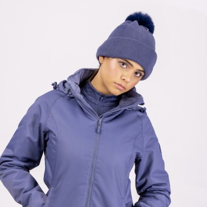 Aubrion Fleece Lined Bobble Hat Blue