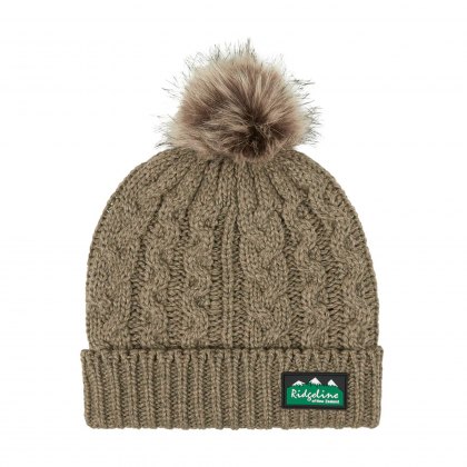 Ridgeline Nordic Fleck Bobble Hat Teak