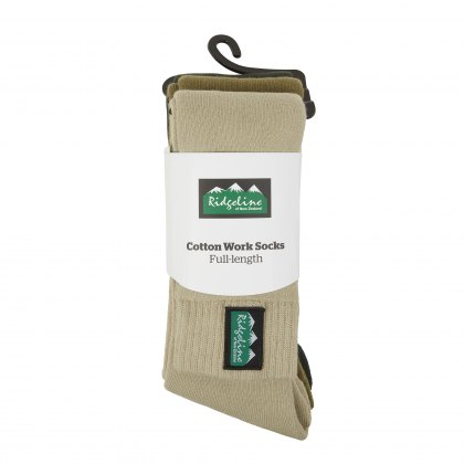 Ridgeline Cotton Work Socks 3 Pack  