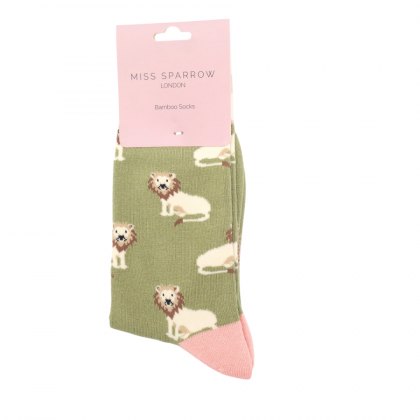 Miss Sparrow Lions Socks Olive