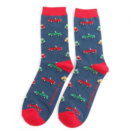 Mr Sparrow Classic Cars Socks Navy