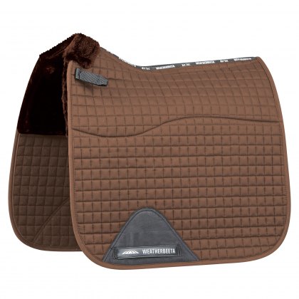 Weatherbeeta Prime Comfy Fleece Dressage Saddle Pad Brown