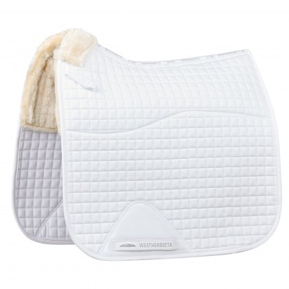 Weatherbeeta Prime Comfy Fleece Dressage Saddle Pad White