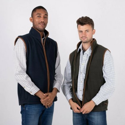 Hazy Blue Bentley Mens Gilet - Navy  