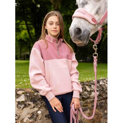 LeMieux Young Rider Kate Quarter Zip Sweat Blossom