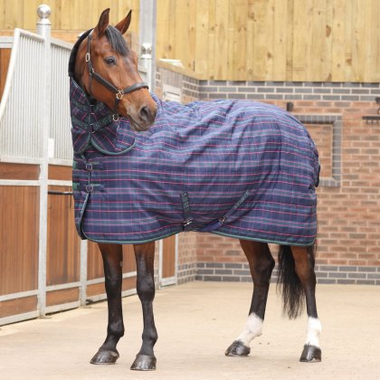 Shires Tempest Plus 100 Combo Stable Rug Navy Tartan