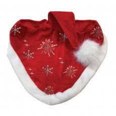 Equetech Santas Hat Snowflake Horse Bonnet