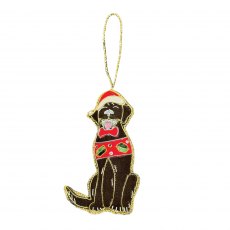 Equetech Christmas Decorations - Chocolate Labrador