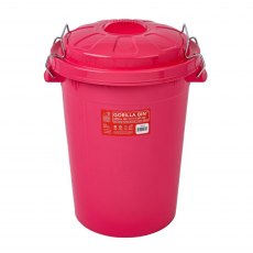 Red Gorilla Pink Bin With Lid