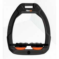 Flex On Safe-On Inclined Ultra Grip Safety Stirrups - Black/Black/Orange