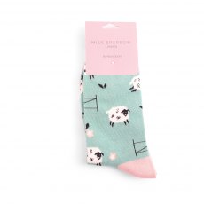 Miss Sparrow Jumping Sheep Socks Duck Egg