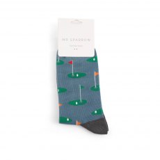 Mr Sparrow Classic Golf Socks Denim