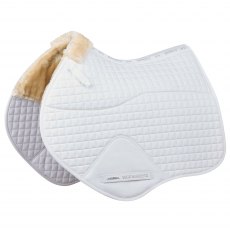 Weatherbeeta Prime Comfy Fleece Jump Shaped Saddle Pad White