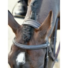 Collegiate Comfitec Opulux Fancy Stitch Padded Hanoverian Bridle Dark Brown