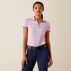 Ariat Womens Bandera 1/4 Zip Polo Lavender Mist