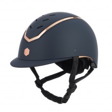 Charles Owen Kylo Riding Hat Navy Matte/Rose Gold