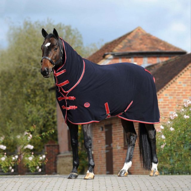 Weatherbeeta Horse Rugs WeatherBeeta Fleece Cooler Combo Neck Navy