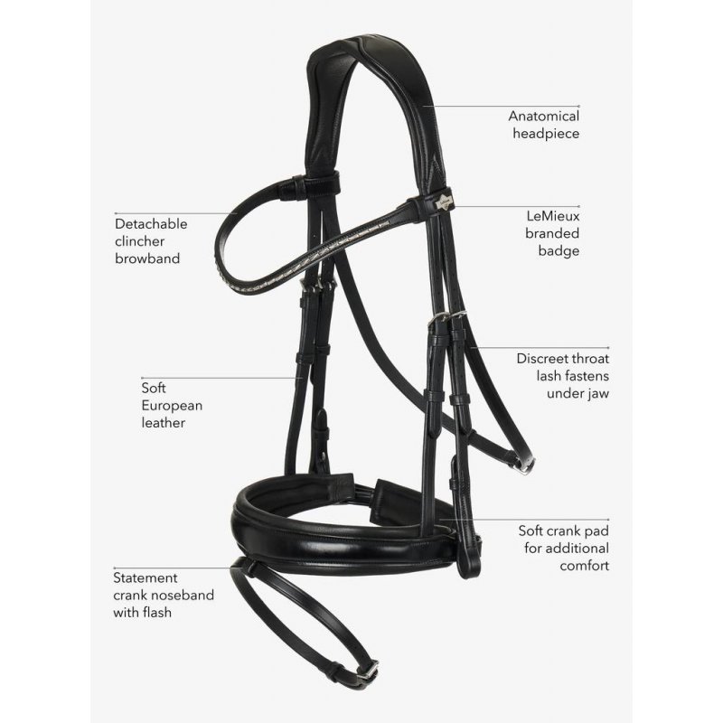 LeMieux Kudos Classic Dressage Bridle - Townfields Saddlers