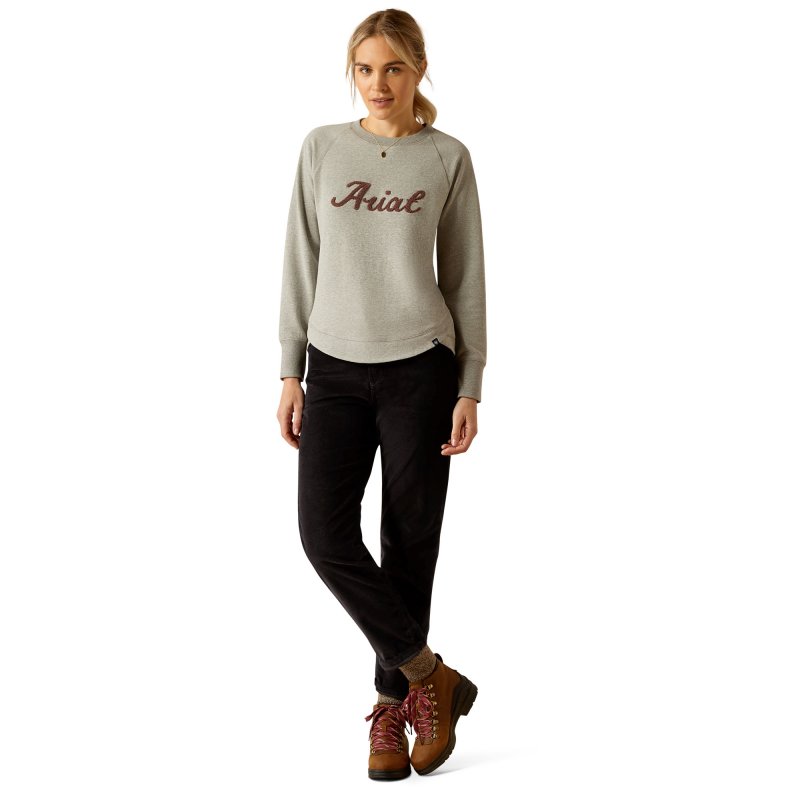 Ariat Riding Apparel Ariat Ladies Benicia Sweatshirt Heather Grey