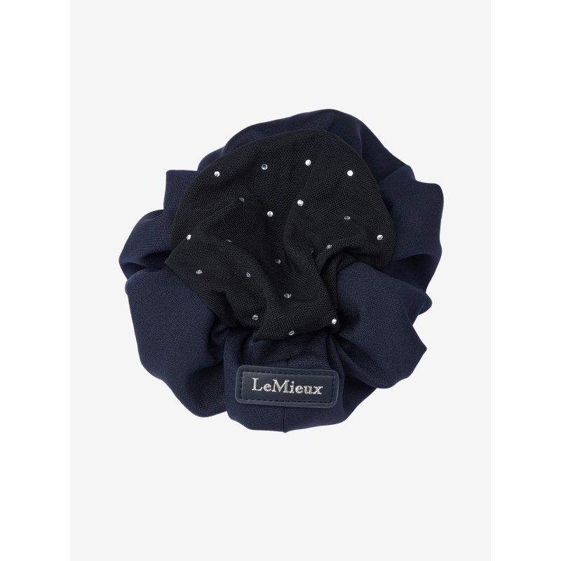 LeMieux LeMieux Scrunchie With Crystal Hair Net Navy