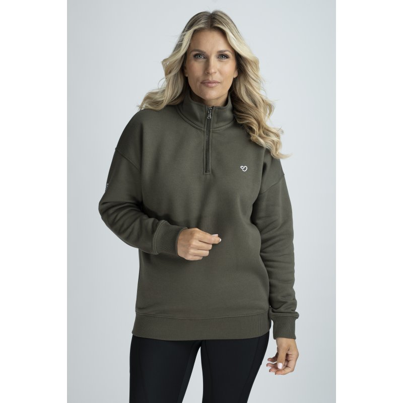 Mochara Mochara Half Zip Sweatshirt - Khaki