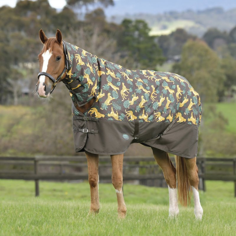 Weatherbeeta Horse Rugs Weatherbeeta Comfitec Tyro Combo Neck Medium Turnout Rug Jungle Print