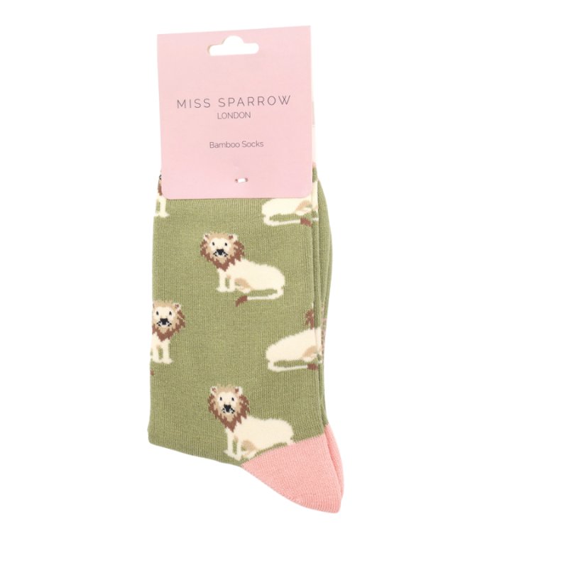 Miss Sparrow Miss Sparrow Lions Socks Olive