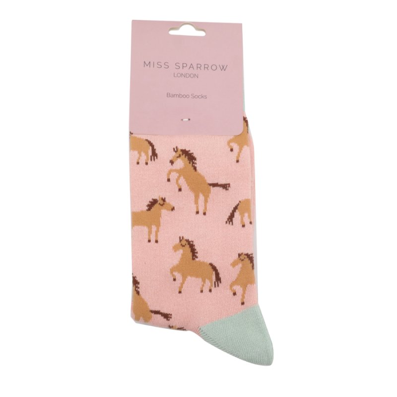 Miss Sparrow Miss Sparrow Wild Horses Socks Dusky Pink