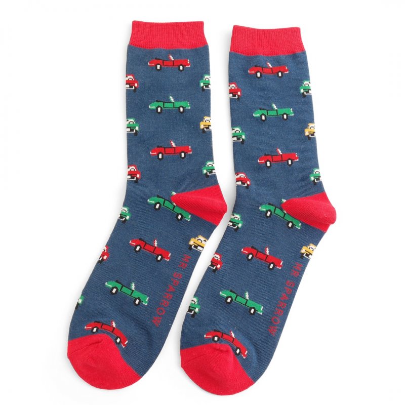 Miss Sparrow Mr Sparrow Classic Cars Socks Navy