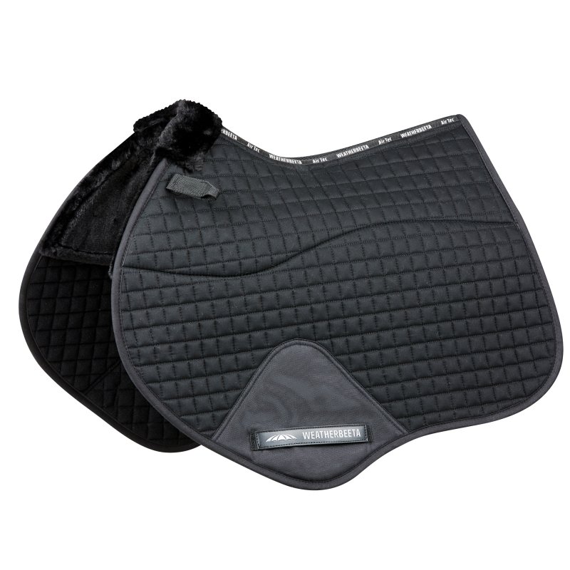 Weatherbeeta Products Weatherbeeta Prime Comfy Fleece Jump Shaped Saddle Pad Black