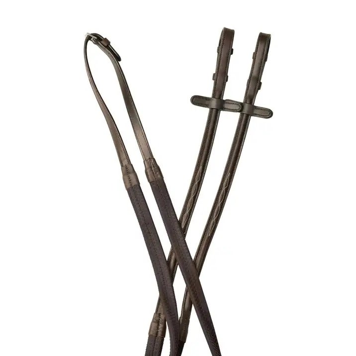 Collegiate Collegiate Comfitec Opulux Fancy Raised Rubber Reins Brown 54