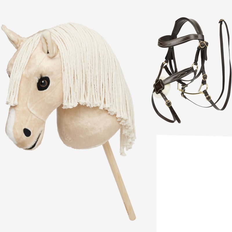 LeMieux LeMieux Hobby Horse Popcorn & Brown Grackle Bridle Set