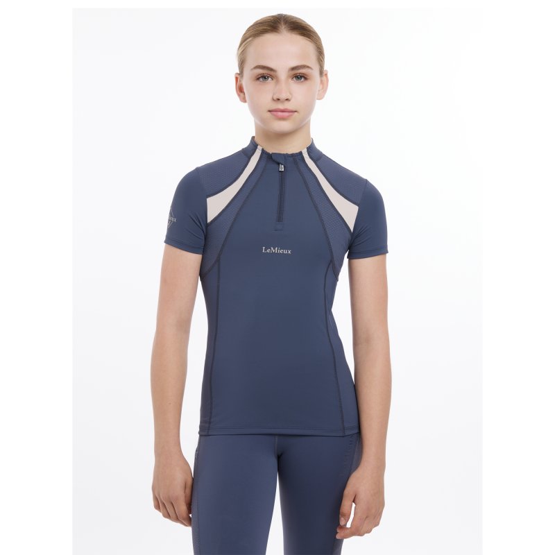 LeMieux LeMiuex Young Rider Short Sleeve Mia Mesh Baselayer Dusk Blue