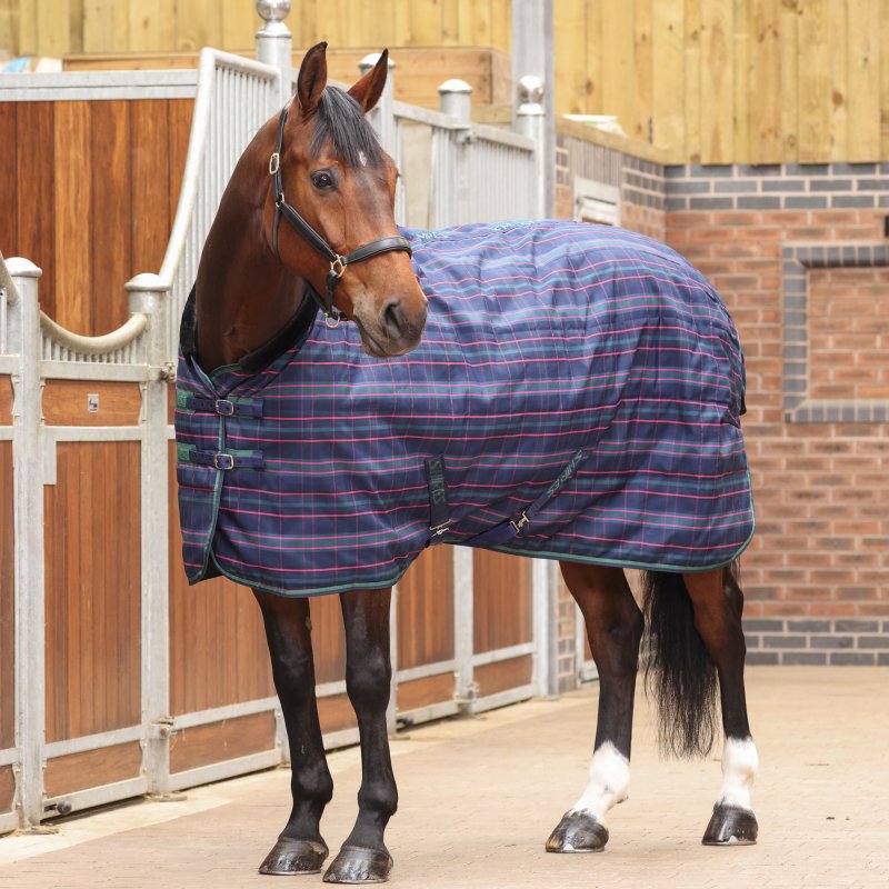 Shires Shires Tempest Plus 100 Stable Rug Navy Tartan