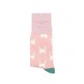 Miss Sparrow Cute Scottie Dogs Socks Dusky Pink