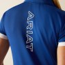 Ariat Riding Apparel Ariat Womens Bandera Team 1/4 Zip Polo Sodalite Blue